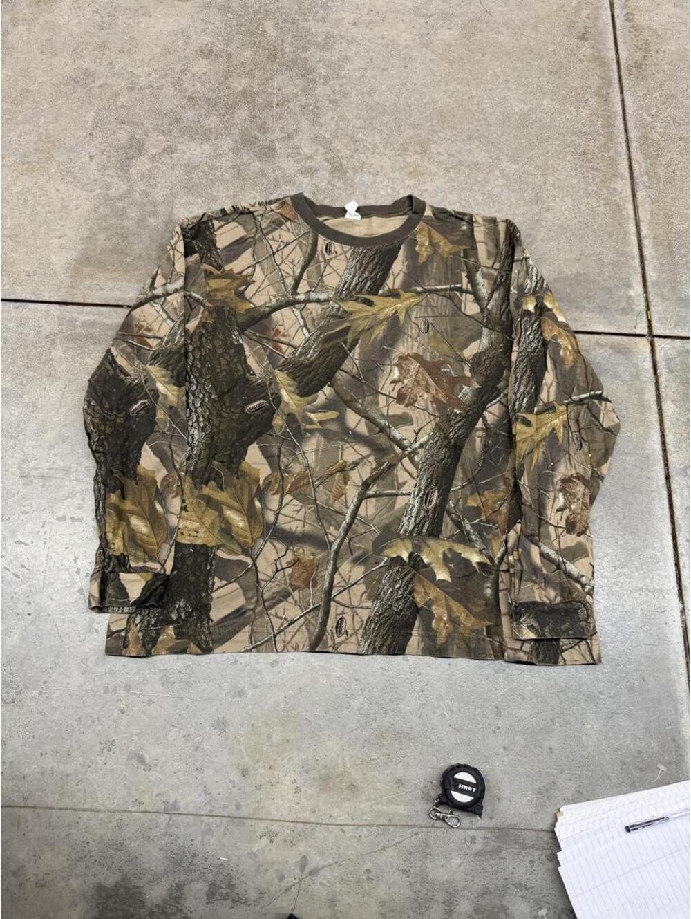 vintage realtree camo all over print green and brown shirt size xl
